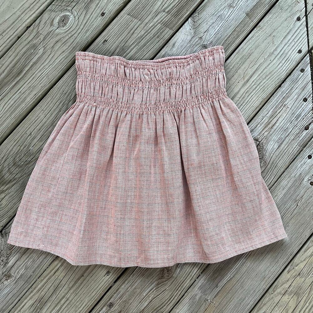 Anthropologie Current Air Women's Pink Pleated Mini Skirt Size L. NEW